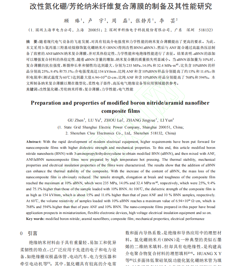 改性氮化硼芳纶纳米纤维复合薄膜的制备及其性能研究1.png